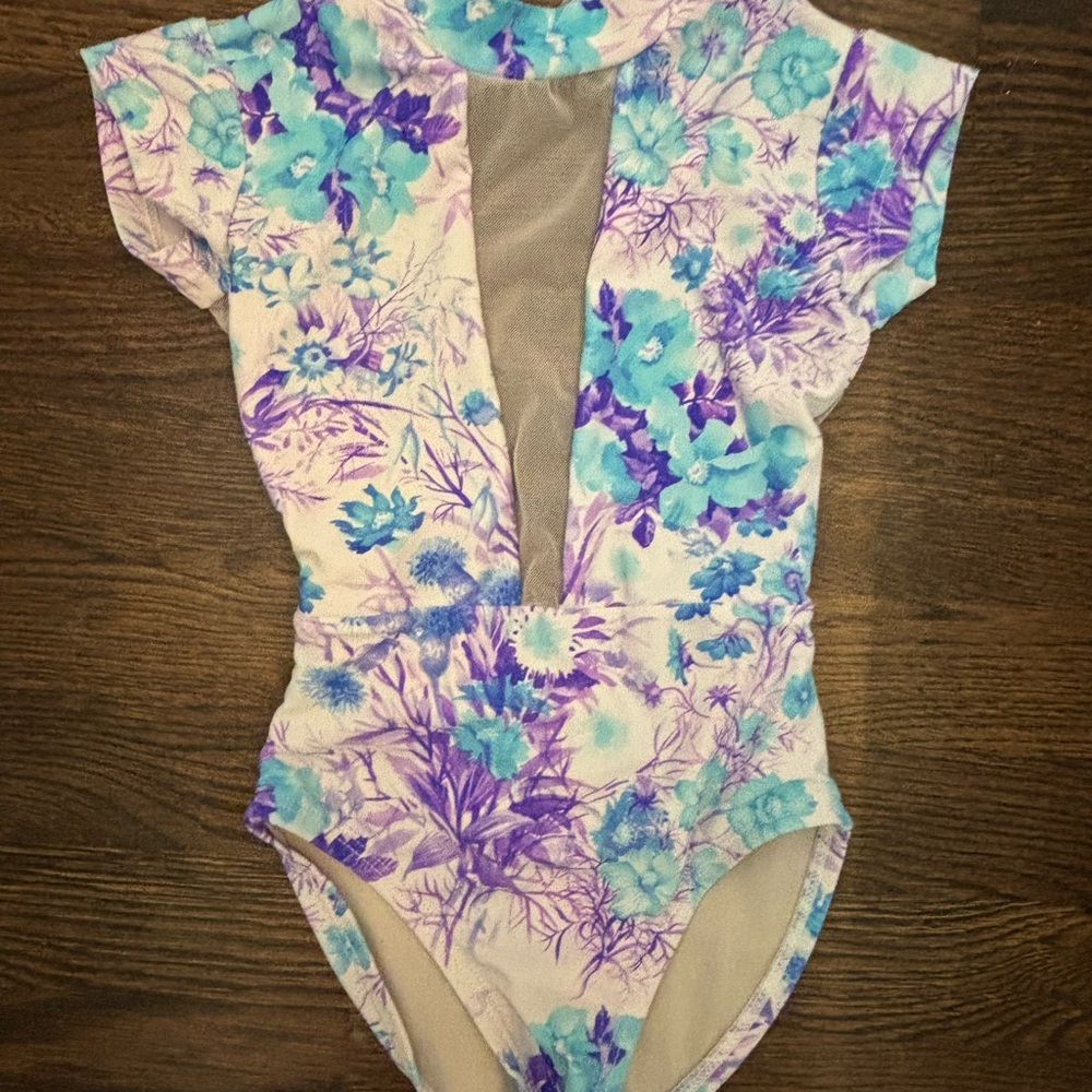 Floral Kids One Piece Leotard
